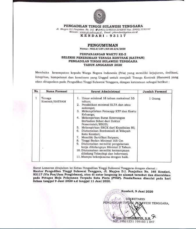 penerimaan satpam ptsultra
